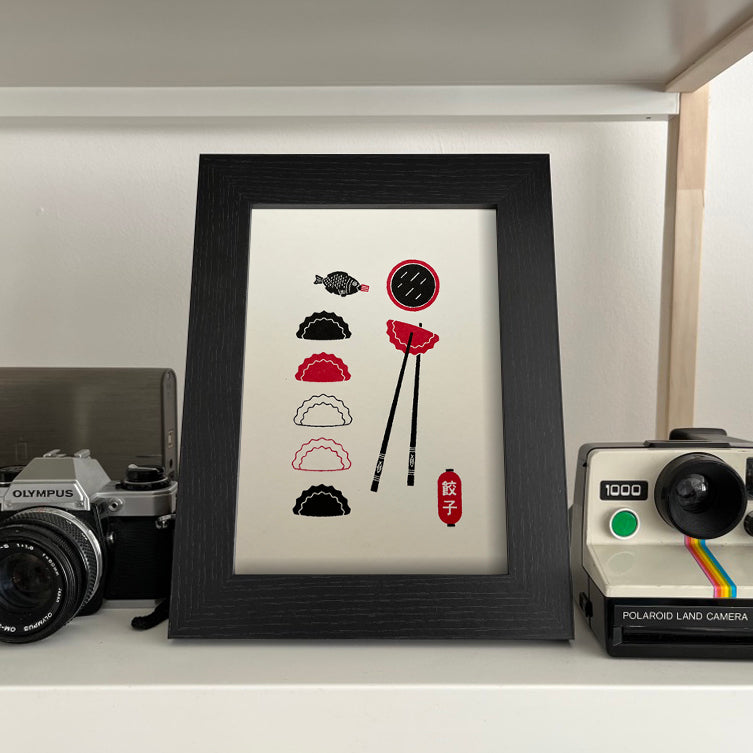 Gyoza Risograph Print