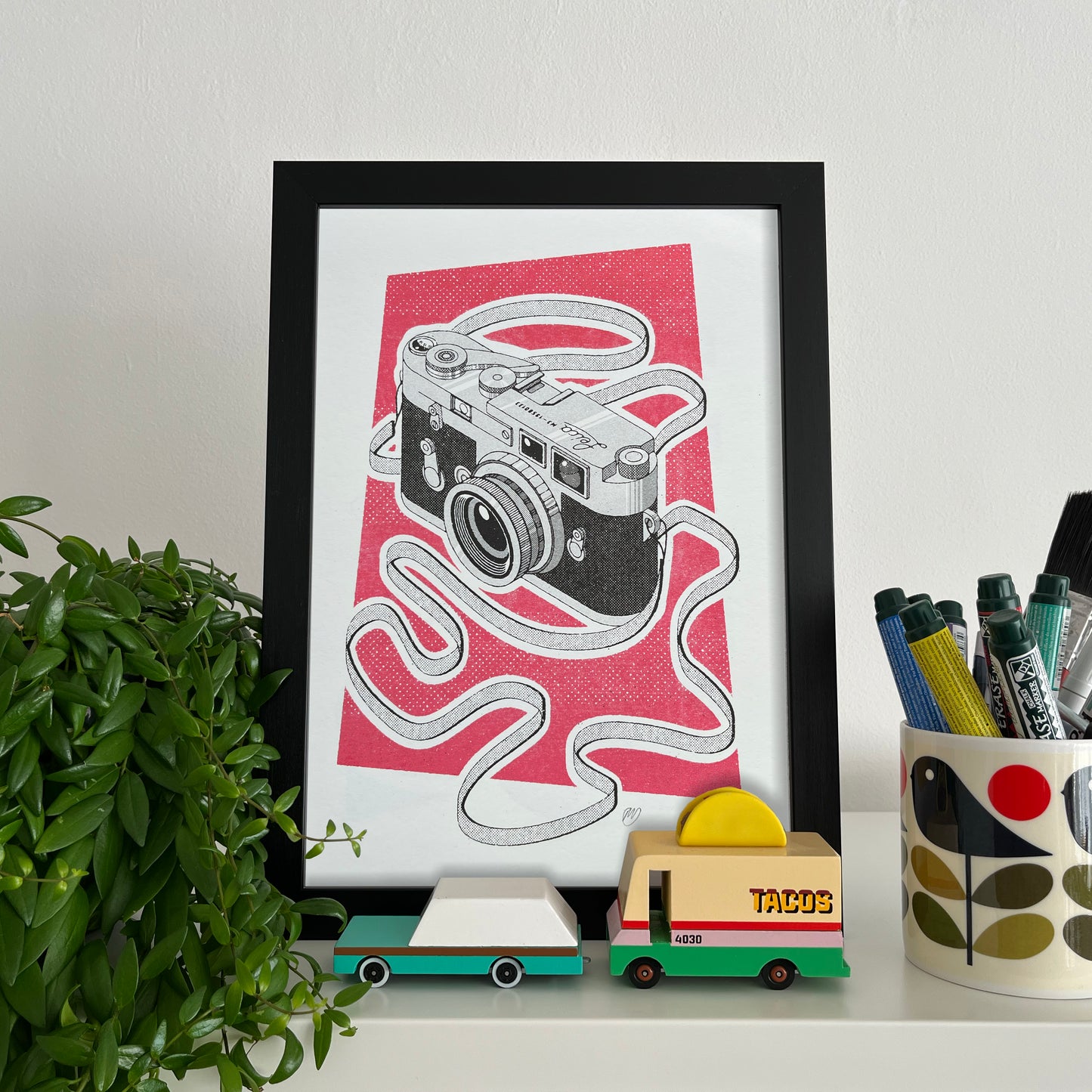 Leica M3 Camera Risograph Print