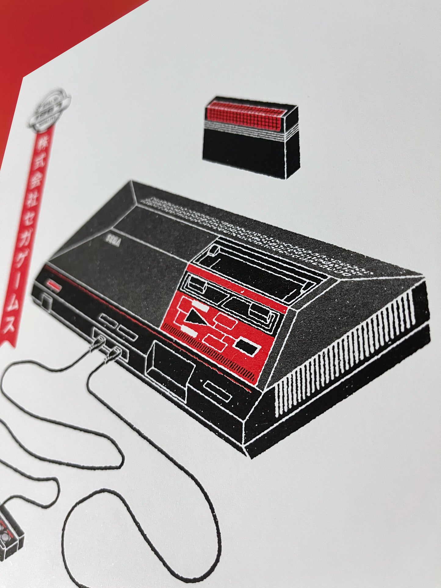 Sega Master System Risograph Print