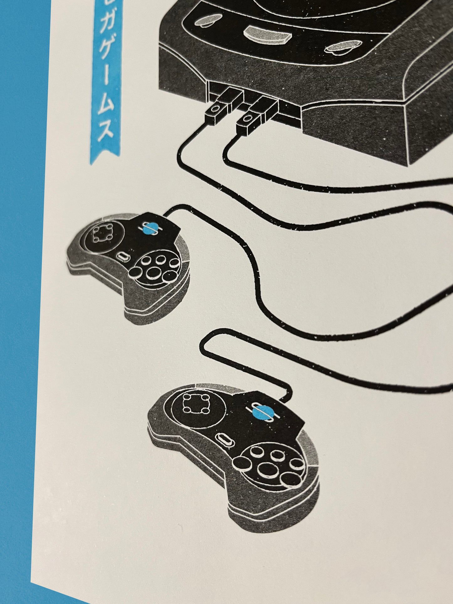 Sega Saturn Risograph Print