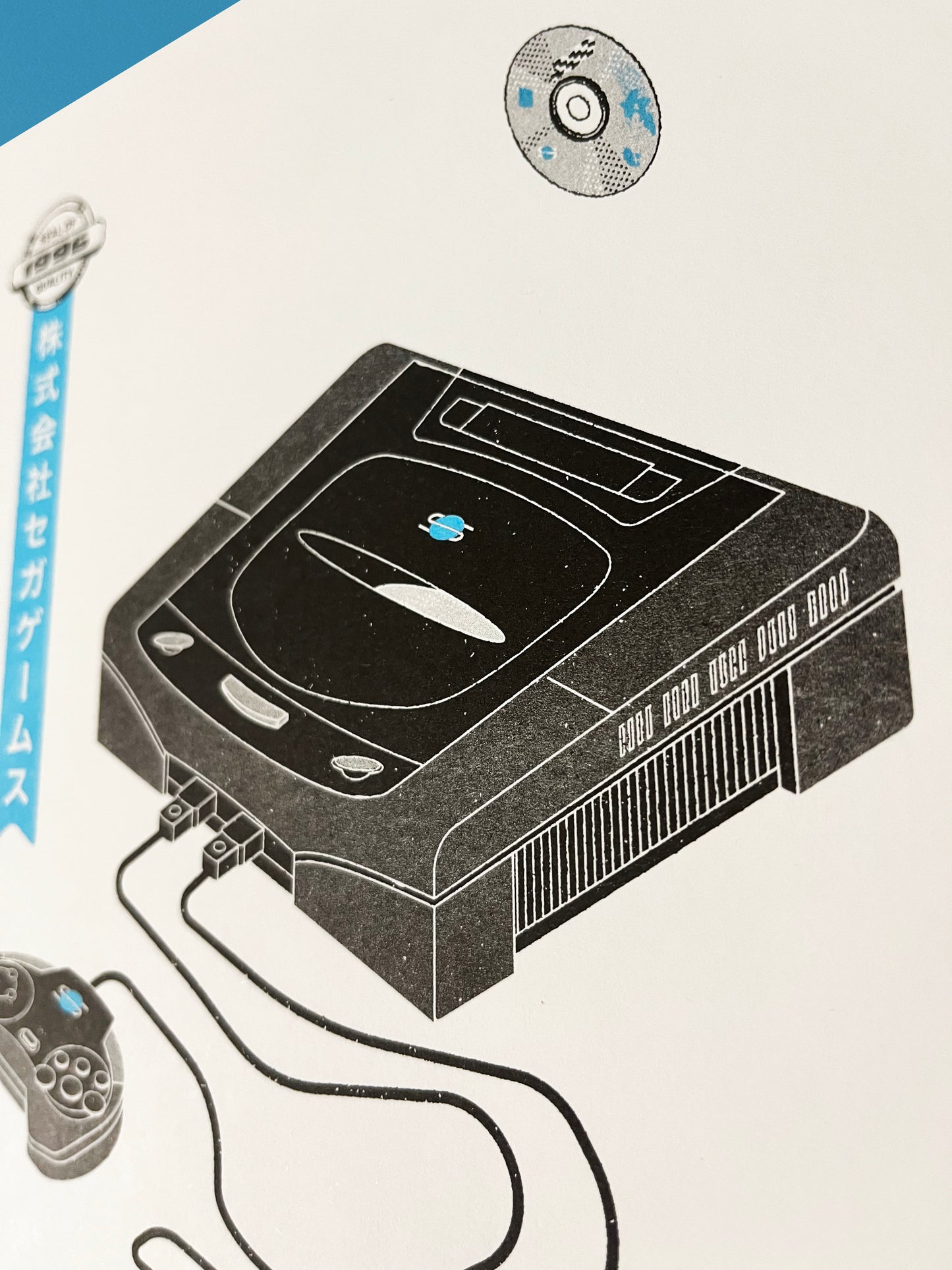 Sega Saturn Risograph Print