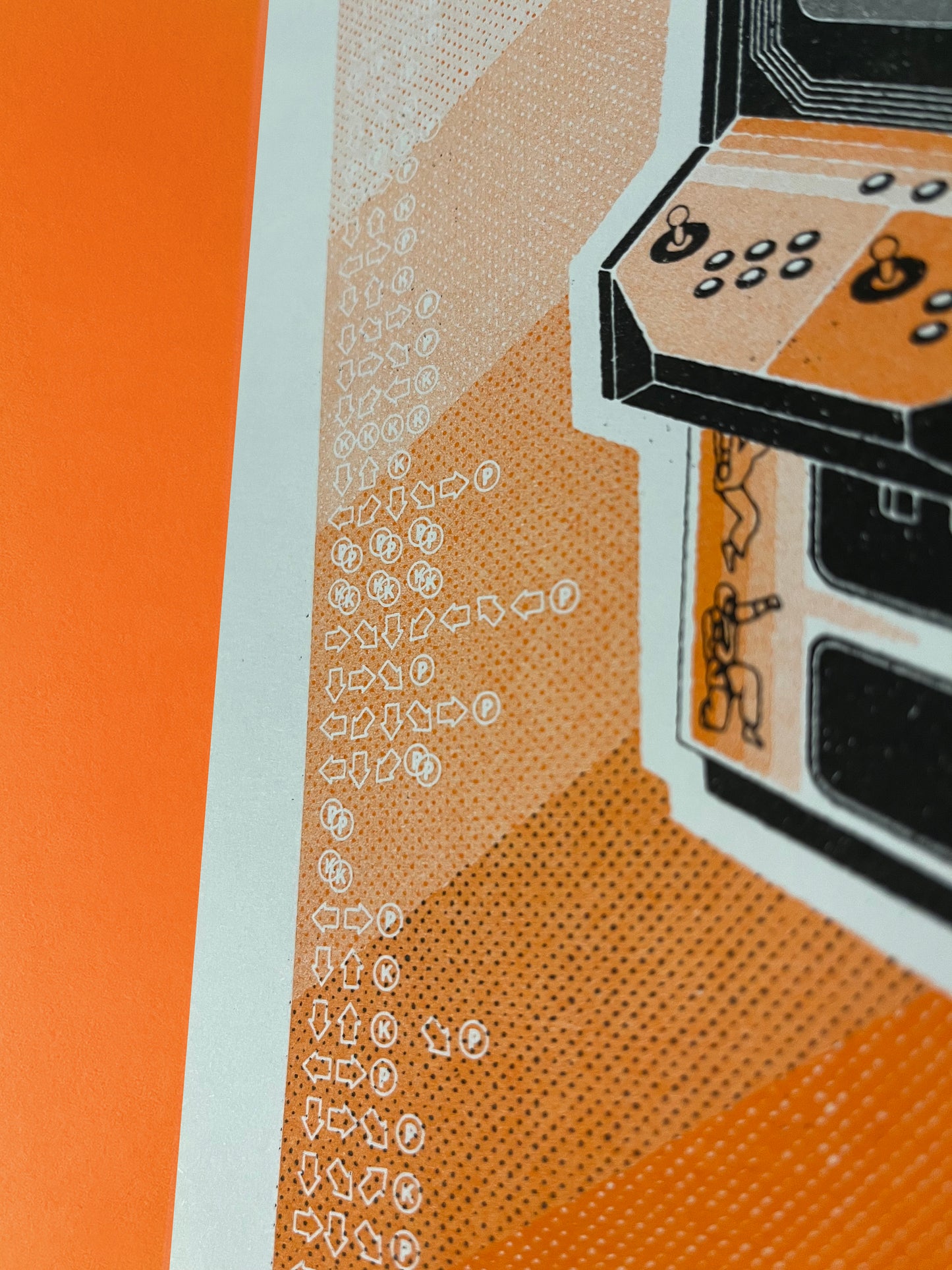 SF2 Arcade Cabinet Risograph Print