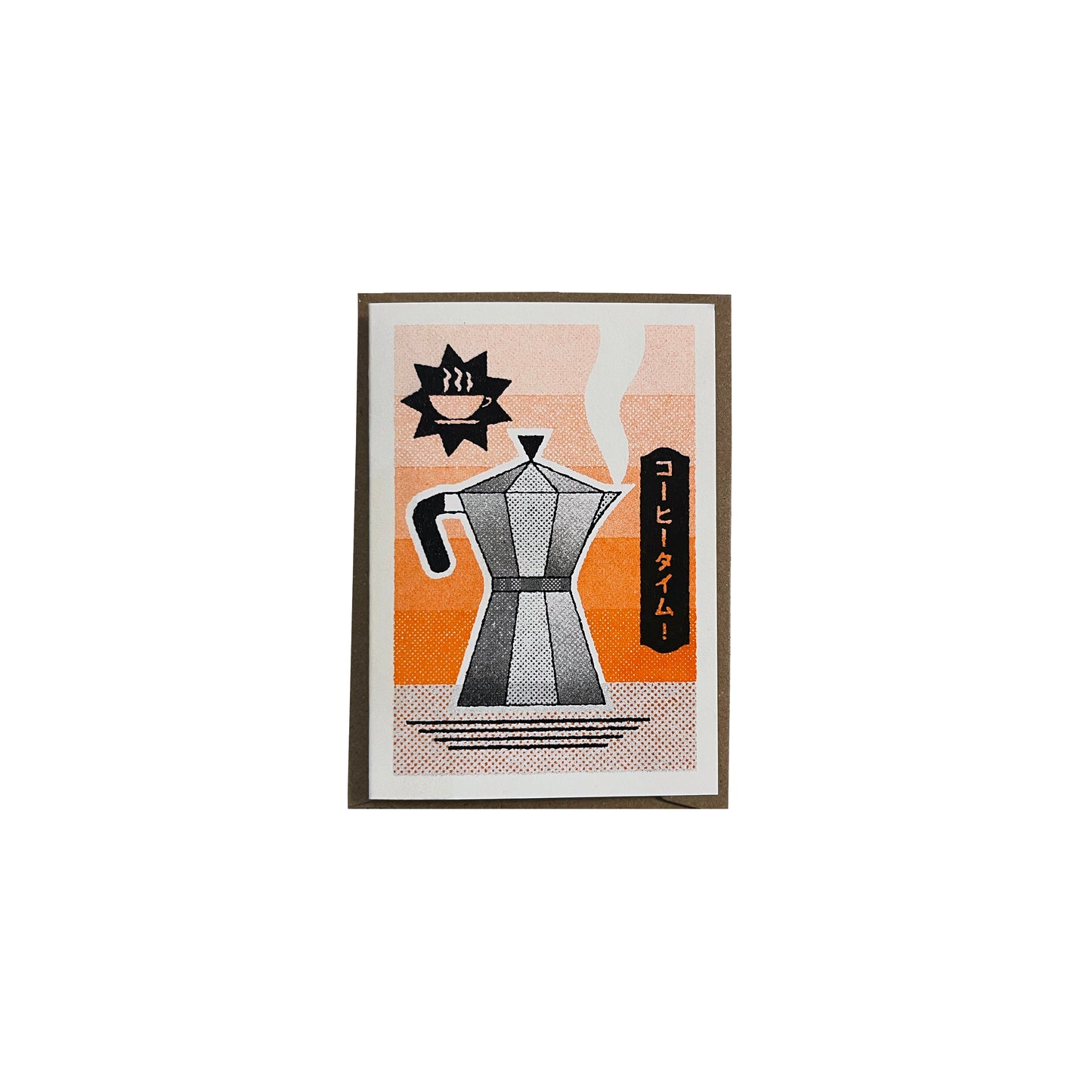 Coffee Time! - Risograph Mini Greeting Card