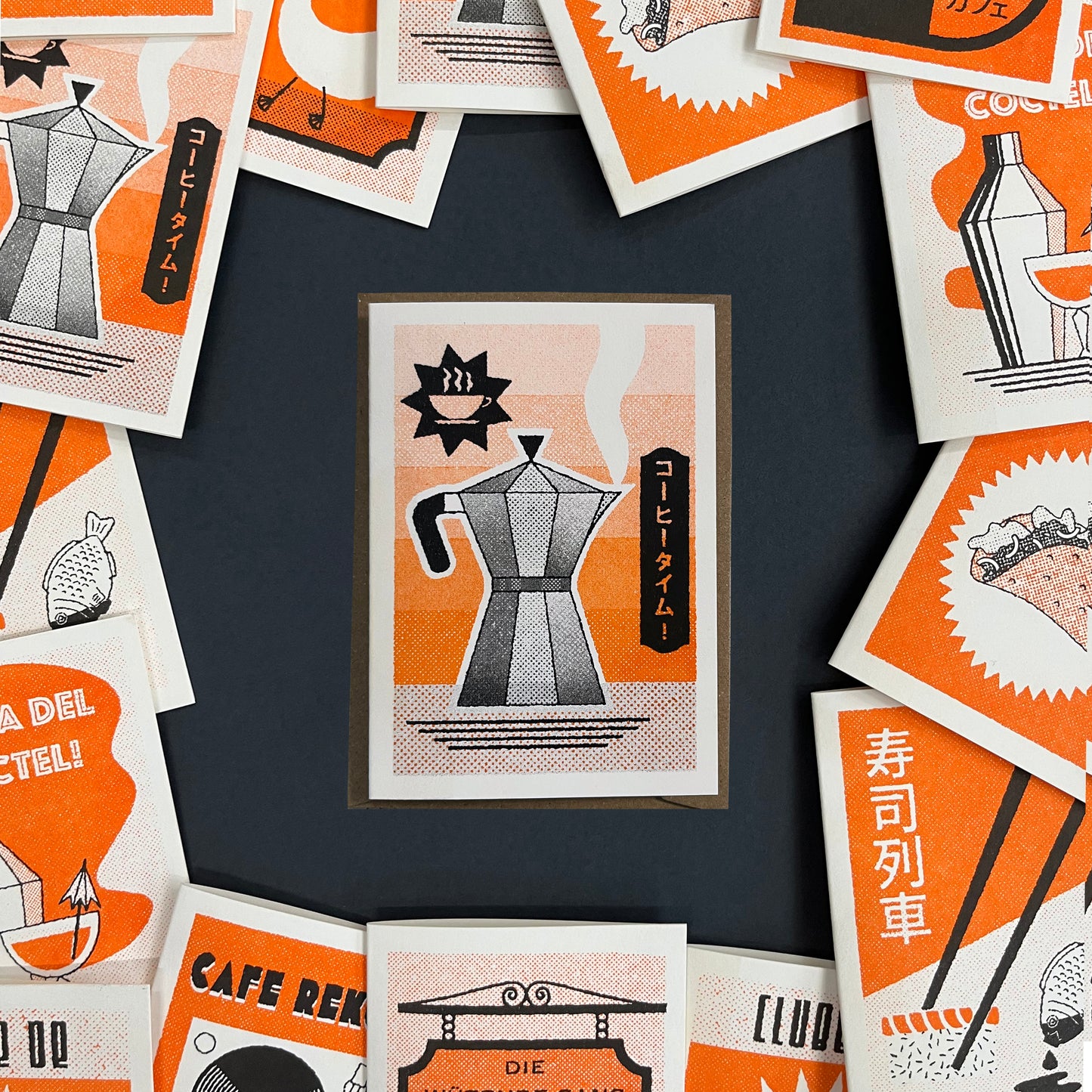 Coffee Time! - Risograph Mini Greeting Card