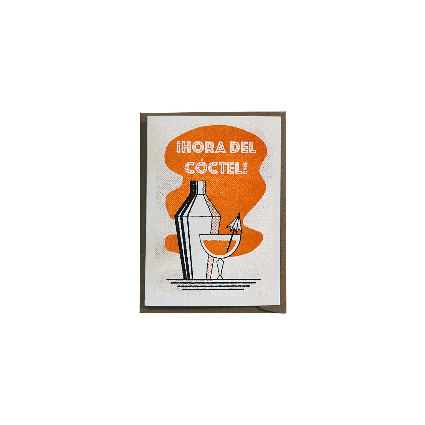 Cocktail Time! - Risograph Mini Greeting Card