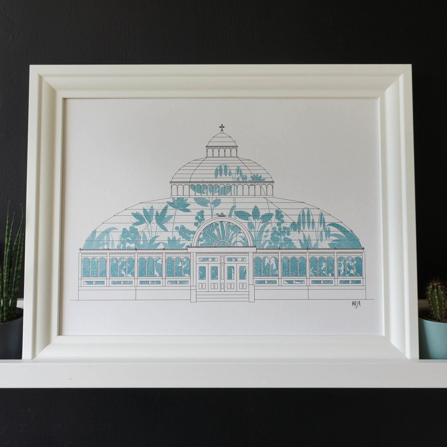 Palmhouse Floral Risograph