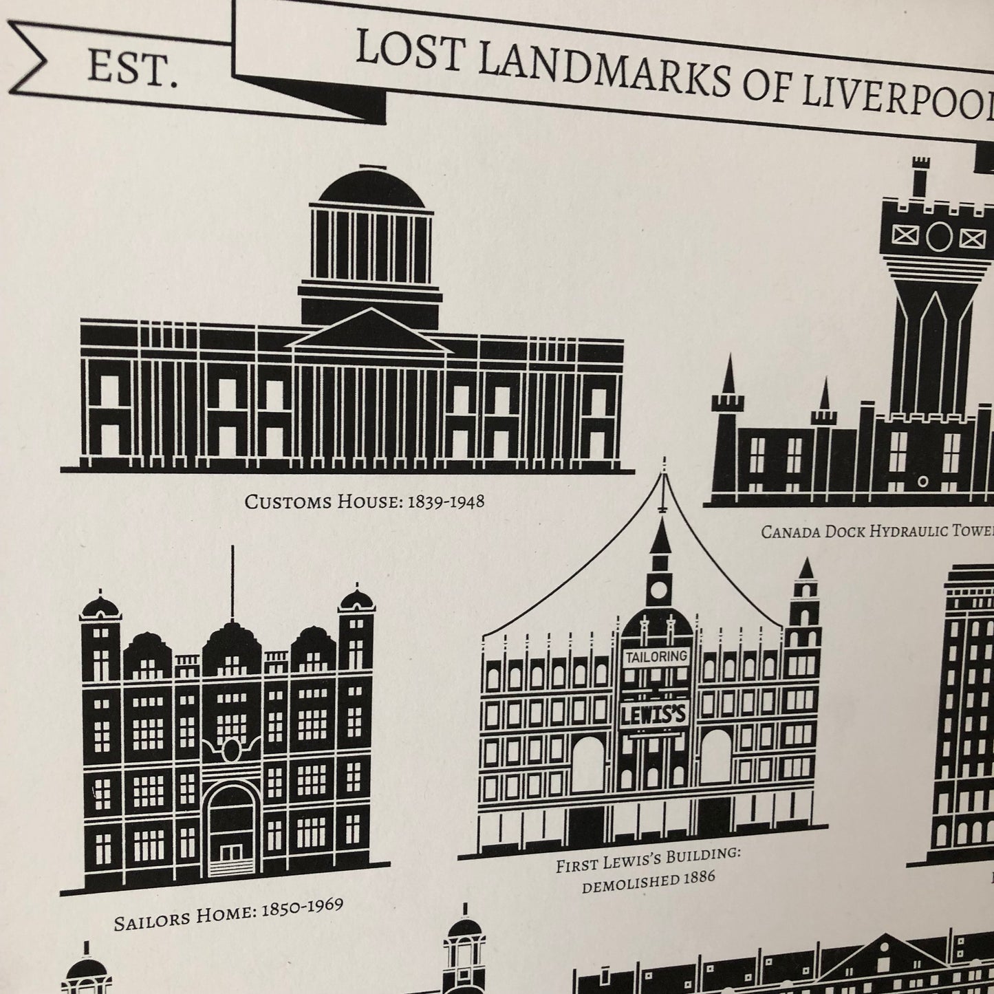 Lost Landmarks of Liverpool Risograph