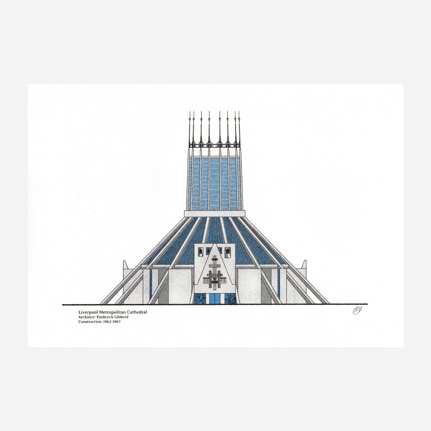 Liverpool Metropolitan Cathedral Risograph