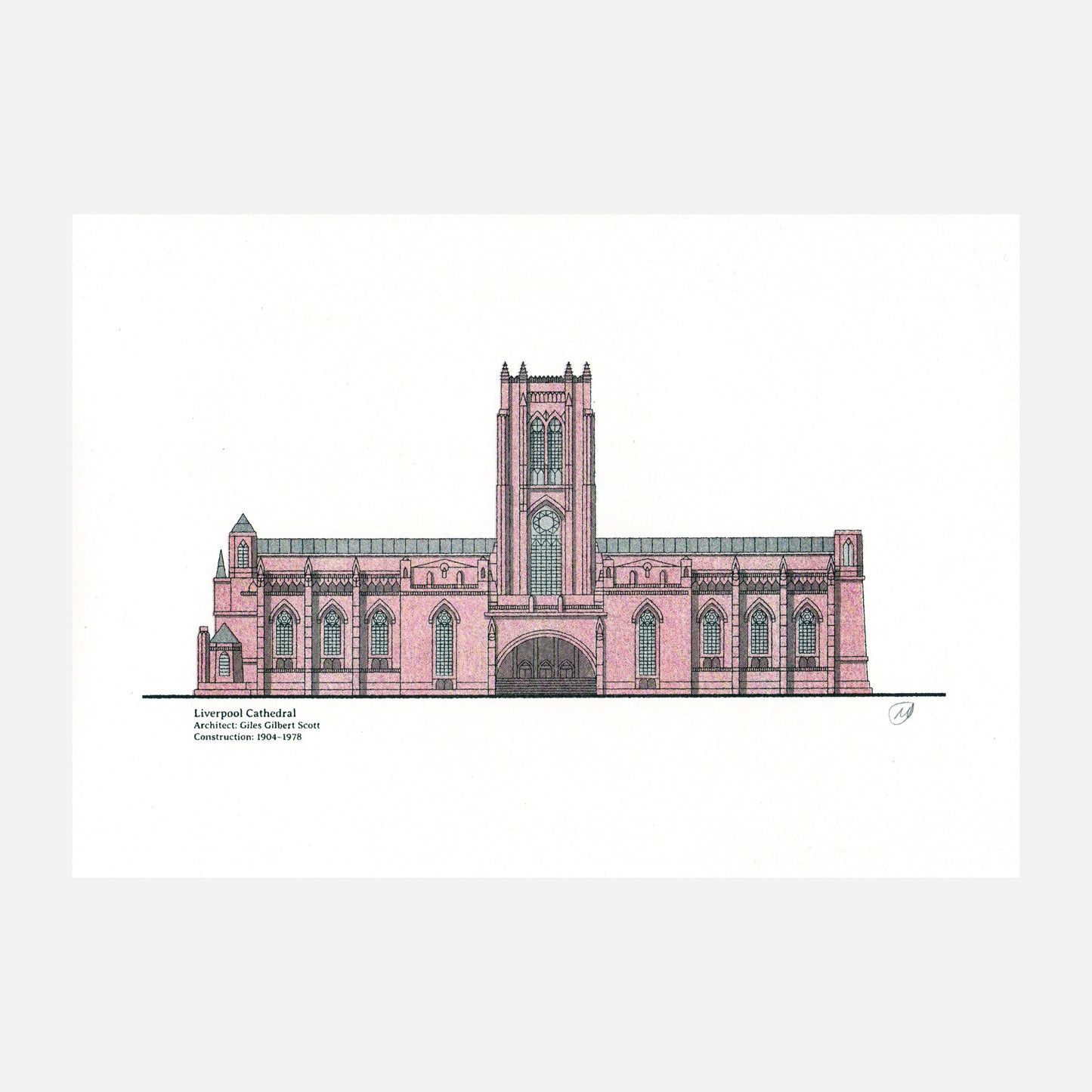 Liverpool Anglican Cathedral Risograph