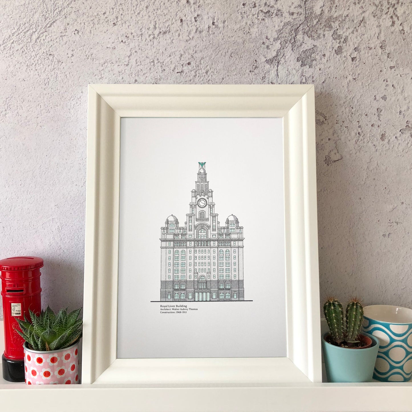 Liverpool Royal Liver Building Risograph