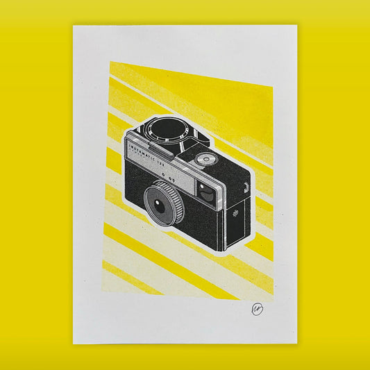 A5 Risograph Print – Kodak Instamatic 133 Camera Wall Art