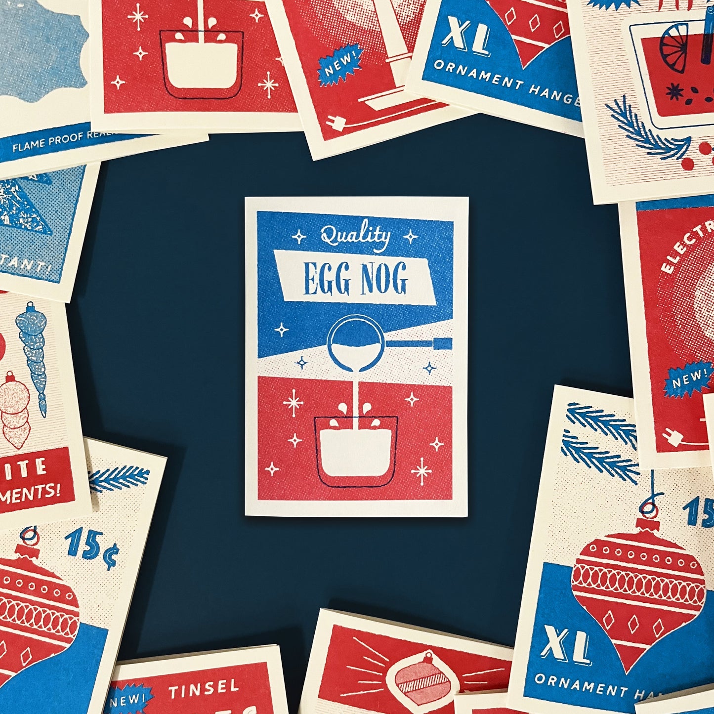 Eggnog – Risograph Mini Christmas Card