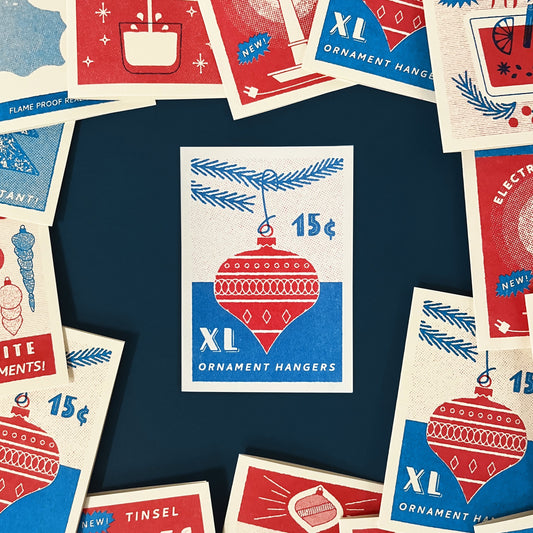 Ornament Hangers – Risograph Mini Christmas Card