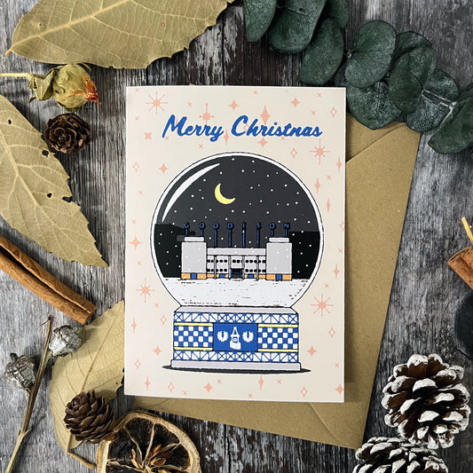 Goodison Park Snowglobe Everton FC Christmas Card