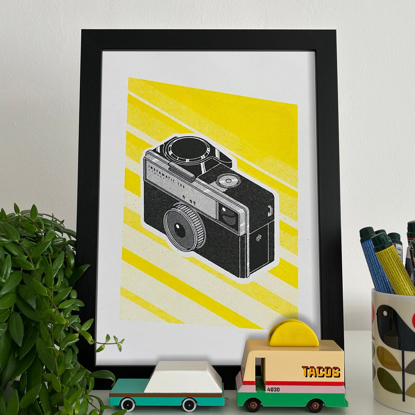 A5 Risograph Print – Kodak Instamatic 133 Camera Wall Art