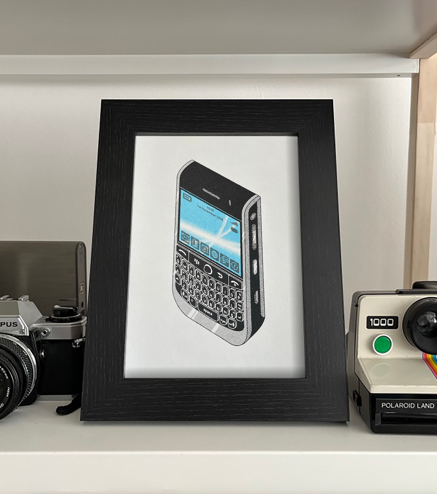 Blackberry Curve 8900 - A5 Risograph Print