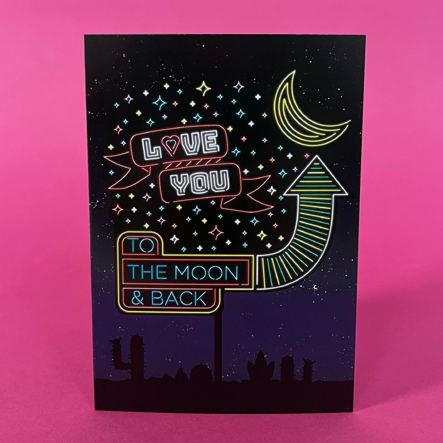 "Love you to the moon & back" card