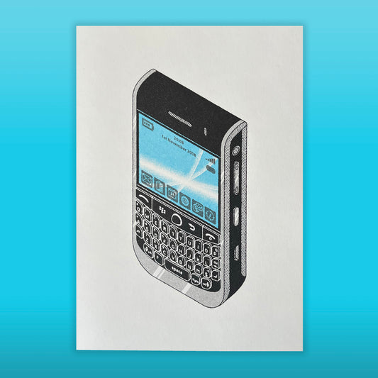Blackberry Curve 8900 - A5 Risograph Print