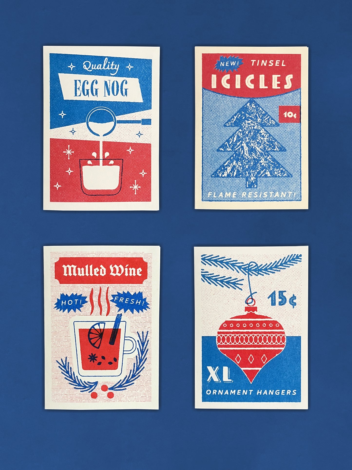 Mini Risograph Christmas Card Box Set - 8 cards