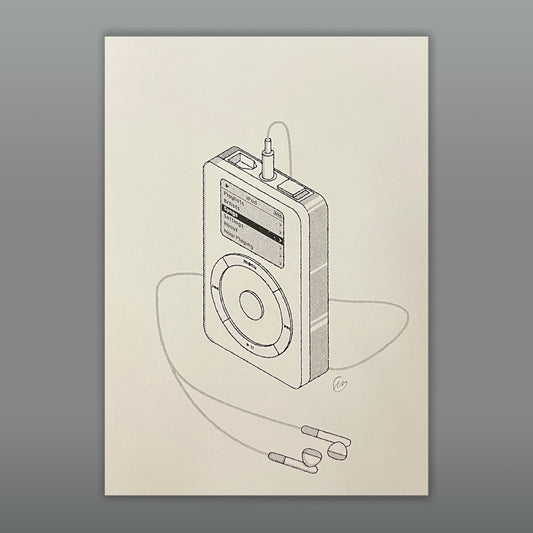 Original iPod – A5 Risograph Print