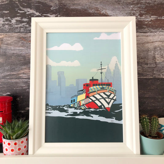 Liverpool Dazzle Ferry Print