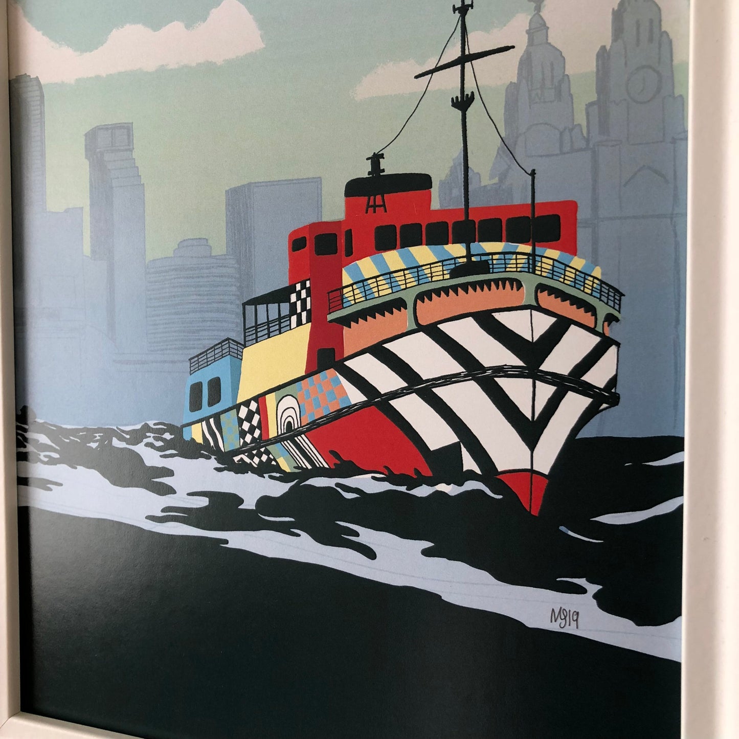 Liverpool Dazzle Ferry Print