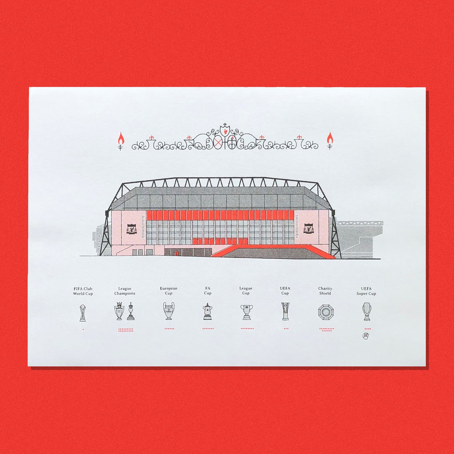 Liverpool Football Club Anfield Risograph