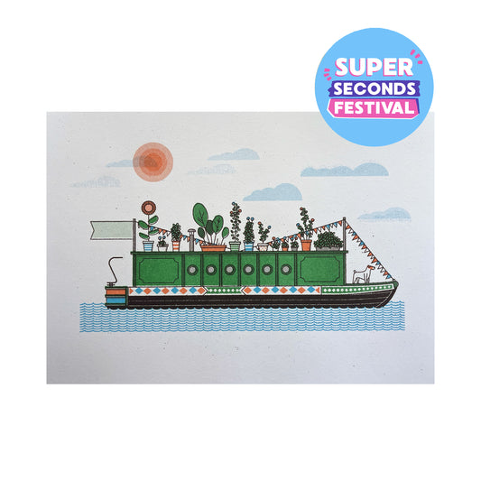 SECONDS: Narrowboat Print