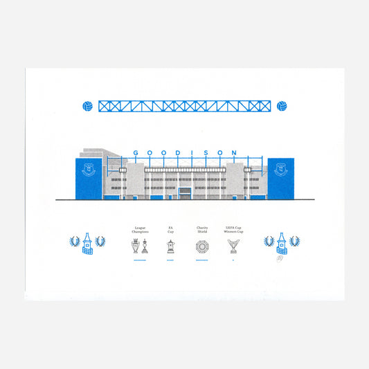 Everton Football Club Goodison Park Risograph