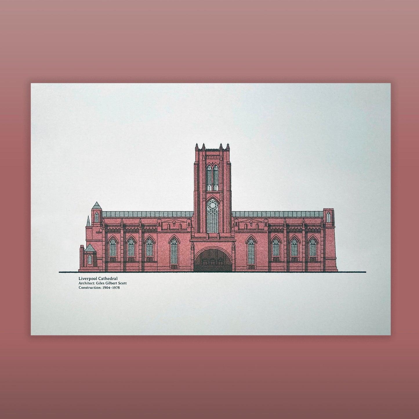 Liverpool Anglican Cathedral Risograph
